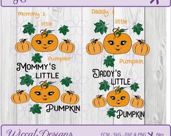Pumpkin svg, Daddy's little Pumpkin svg, girls t shirt svg, dad svg, Halloween svg, dxf halloween, baby girl svg, scanncut, Svg file, cricut