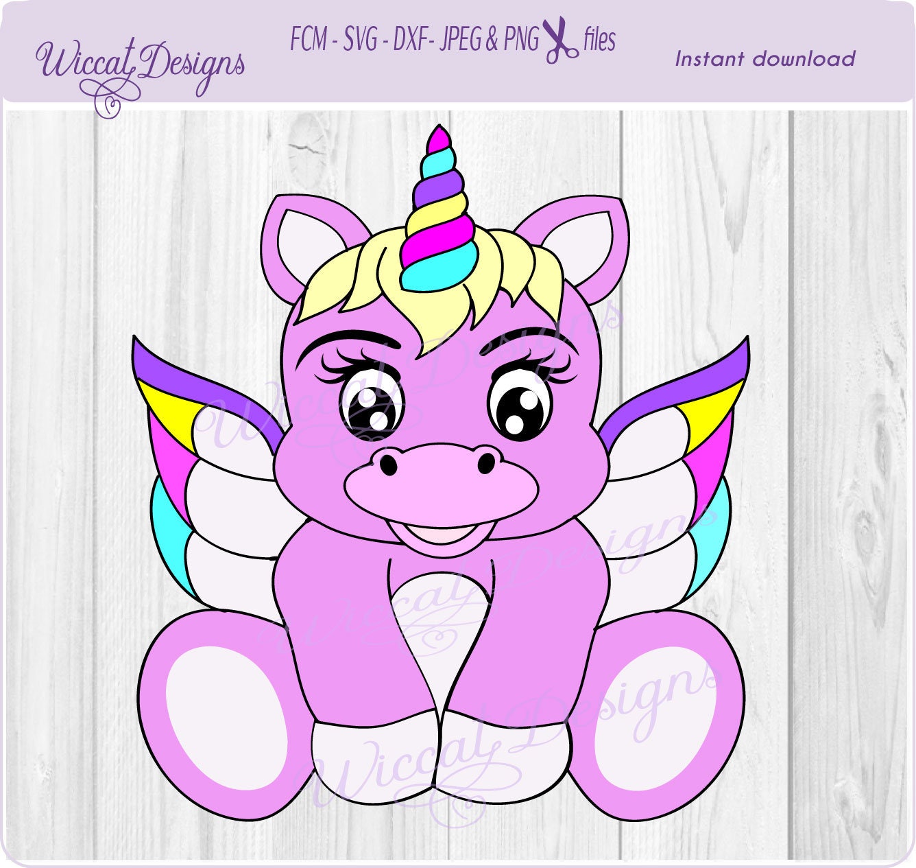 Download Baby Unicorn, unicorn wings svg, Baby svg, Birthday svg ...