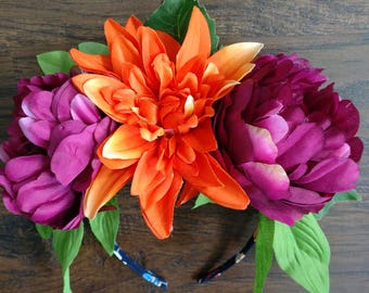 Mother Nature Floral Headdress - Warm