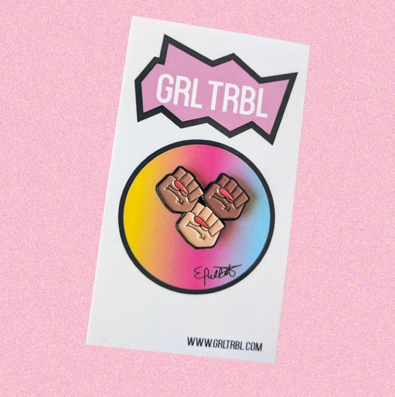 Power Fist Enamel Pin / Girl Power Pin / Feminist Enamel Pin