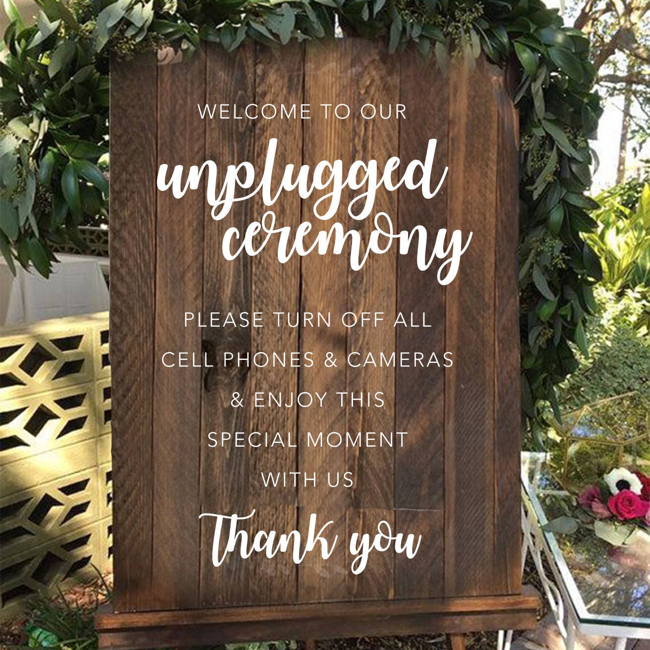Download Unplugged Ceremony Sign / Unplugged Sign / Welcome Wedding