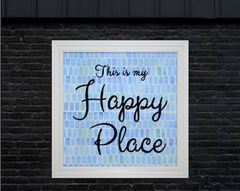 New Home Sign, New Home Housewarming Gift, New Home Gift, New House Gift, New Homeowners, House Warming Gift, This is my Happy Place Sign