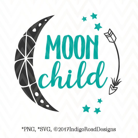 Moon Child BOHO Cut File SVG PNG