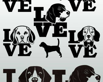 Beagle silhouette | Etsy