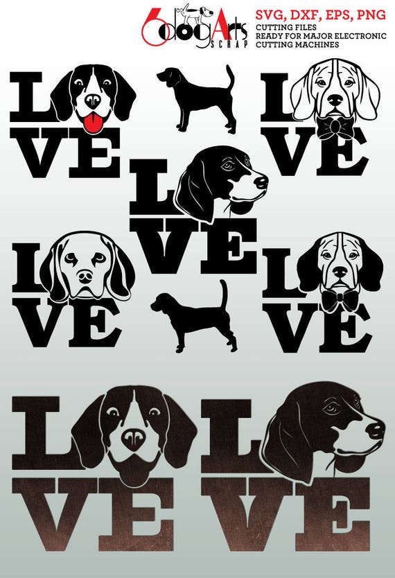 Download Beagle Dog Love Vector Digital Cut Files Svg Dfx Eps Png