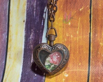 Steampunk Copper Locket Necklace - Steampunk - Copper - Locket - Necklace - Steampunk Necklace - Locket Necklace