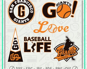 San Francisco Giants Svg Monogram, Baseball Svg Cutting Files Cliparts, Sport Svg, Instant Download, Baseball Clipart, Co-2703