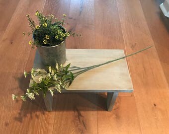 Farmhouse Wood Stool/Decorative Accent Piece - Many Colors & Finishes Available