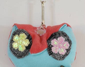 OWL Keychain made of fabric