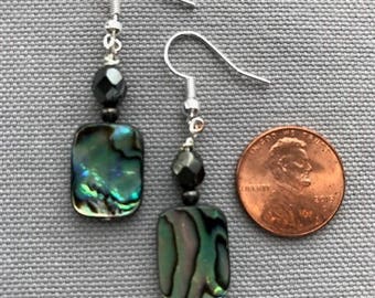 Rectangular Abalone Earrings