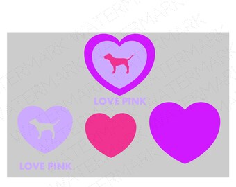 Pink Love Svg - Layered SVG Cut File - Creative All Free Fonts for Graphic