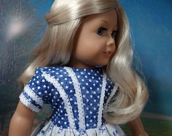 1850s dress for American Girl or similar 18 inch doll.
