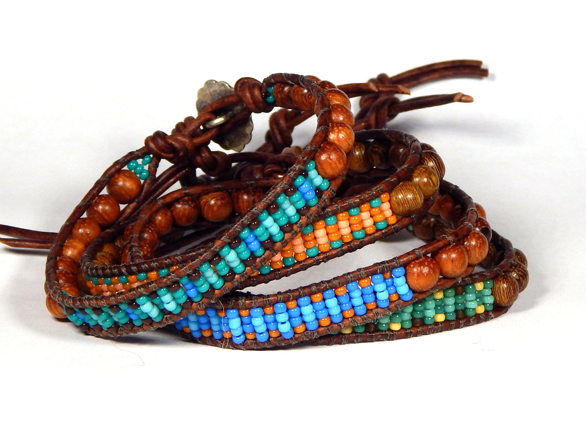 Bead Loom Leather Wrap Bracelet Friendship Bracelet Assorted