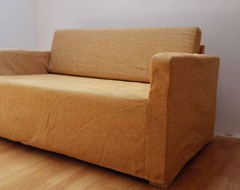 Slipcover for Solsta sofa-bed (from IKEA) , light brown color, soft material, velvet touch
