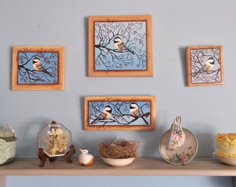 Bird - Handmade Felt & Beadwork Wall Hanging