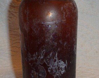 Antique Brown Pharmacy Bottle By Fitchmul