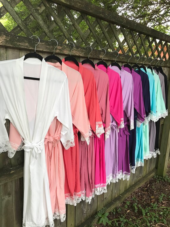 COTTON LACE ROBES 12 Colors Available Lace Bridesmaid