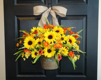spring wreath summer wreaths for front door wreaths outdoor wreath yellow orange red wreaths for front door wreaths