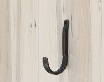 Decorative Wall Hook, Twist Hook, Unique Wall Hook, Purse Hook, Fancy Metal Hook, Entryway Hook, Blacksmith Hook, Popular Home Decor, Cabin