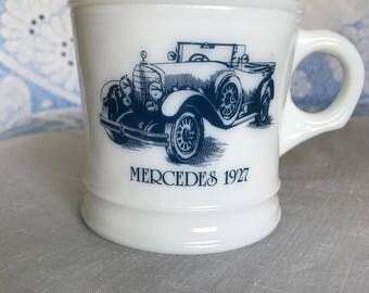 Surrey Milk Glass 1927 Mercedes Shaving Coffee Mug