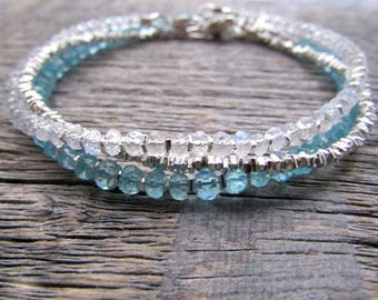 June Birthstone Bracelet, Moonstone Bracelet, Bead Bracelet, Gemstone Bracelet, Moonstone Jewelry, June Bracelet, June Gift, Gift For Her