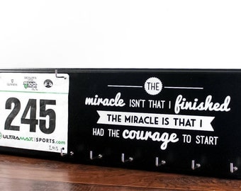 Running Medal Holder and Race Bib Hanger - The miracle race bib rack - Running medal rack race bib holder