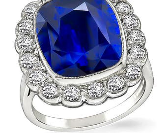 Vintage 14k Sapphire and Diamond Ring