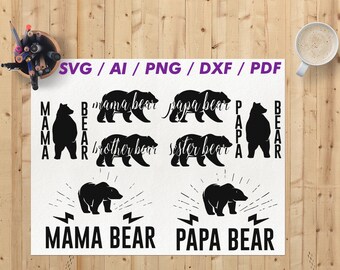 Free Free Mama Papa Bear Svg 649 SVG PNG EPS DXF File