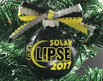 Solar Eclipse Ornament, Christmas Swap, Eclipse Ornament, 2017 Solar Eclipse, Gift For Nerd, Astronomy Gift, 2017 Eclipse, Total Eclipse