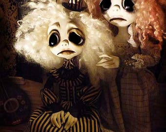 OOAK Gothic Art Doll - Halloween Art Doll - Creepy Cute - Fairy - Haunted Doll