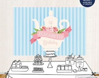 Tea party backdrop | Etsy