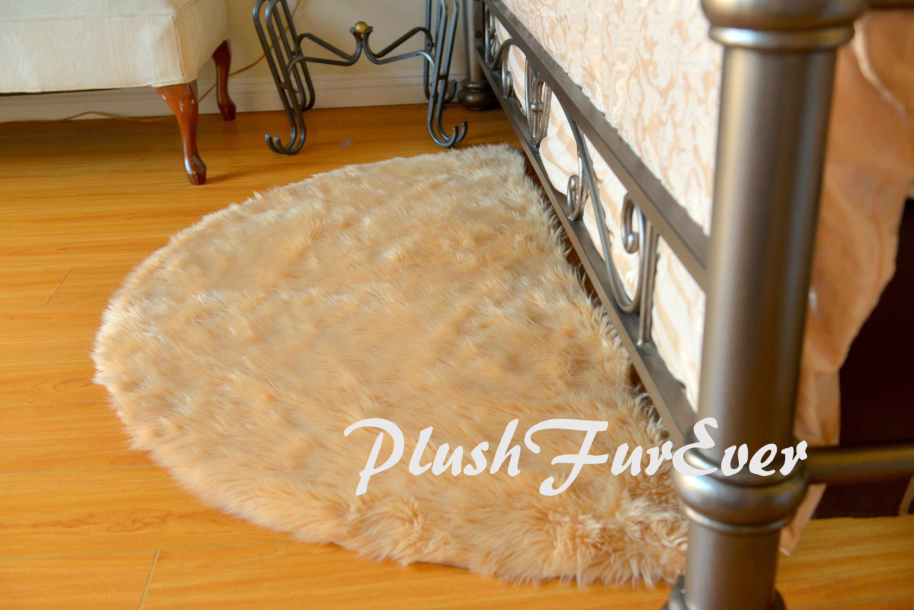 HALF MOON Rug Round Semi Circle Sheepskin Faux Fur