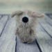 Snoozy Grey Bunny with Blanket & Pillow Hand-knitted bunny