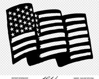 American Flag Digital Cut Files - Digital Files - American Flag SVG - Flag DXF - Flag EPS - American Flag png - Vector - U.S.A Flag Clipart