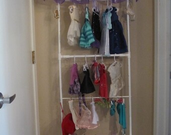 American Girl Doll Clothes Storage; AG Clothes Rack; Clothes Organizer; American Girl Doll Clothes Display
