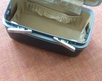 Vintage Samsonite Midnight Sentry Hard Train Case / Make Up Case / Travel Case / Rockabilly / Retro / Mod / Carry Case