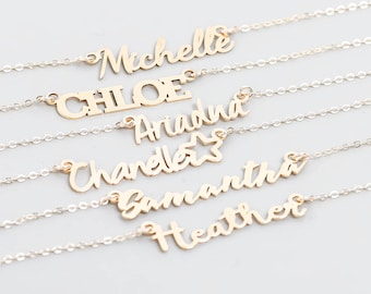 Mother's Necklace • Nameplate Necklace • Sister Necklaces • Custom Name Necklace • Friendship Necklaces, Bridesmaid Necklaces