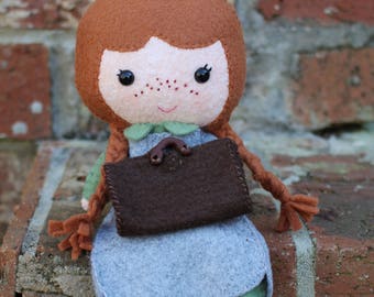 Anne of Green Gables, Felt Doll, Anne of Green Gables Doll, Handmade Dolls