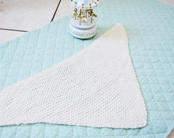 châle, écharpe en laine, cadeau naissance, étole blanche, Cheich, baby nest