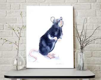 Rat Painting Etsy