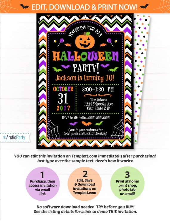 Halloween Invitations Halloween Party Invitations