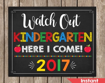 Watch Out Kindergarten Here I Come Primary Colors Preschool