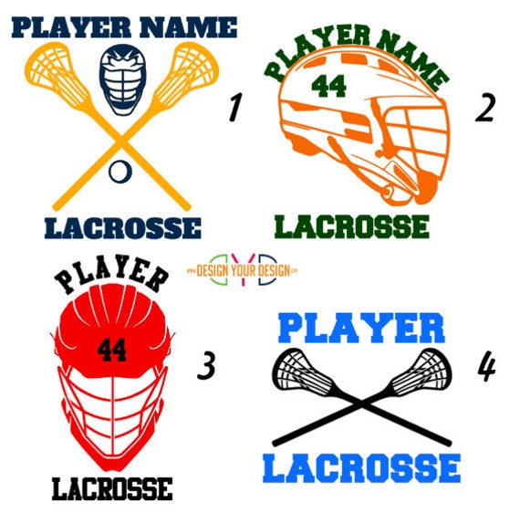 MultiColor Lacrosse Decal Personalized Team/Name/Number