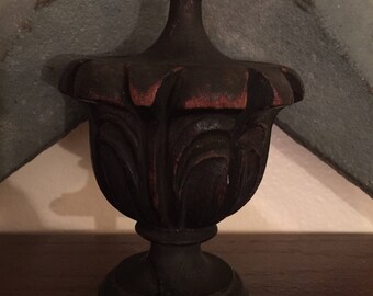 Wood Finial/Carved Finial/Architectural Salvage/Home Decor piece/DIY