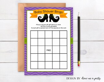 Halloween Baby Shower Bingo Printable, Halloween Baby Shower Bingo Cards, Autumn Bingo, Fall Baby Shower Bingo Game, Printable, Download