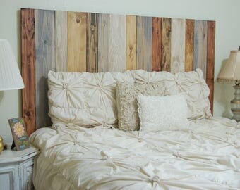 Rustic Mix Design - Barn Walls Twin Headboard. Hang on the wall like picture frames. Easy Installation