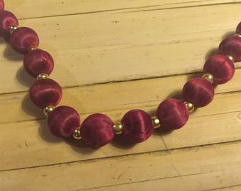 Burgundy Necklace | Etsy