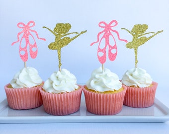 Ballerina cupcake toppers | Ballerina party | Ballet slippers | Ballerina | Ballerina cupcake topper | Ballerina baby shower