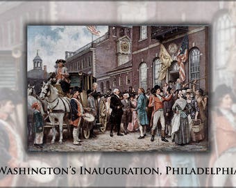 Poster, Many Sizes Available; George Washington'S Inauguration At Philadelphia By Jean Leon Gerome Ferris