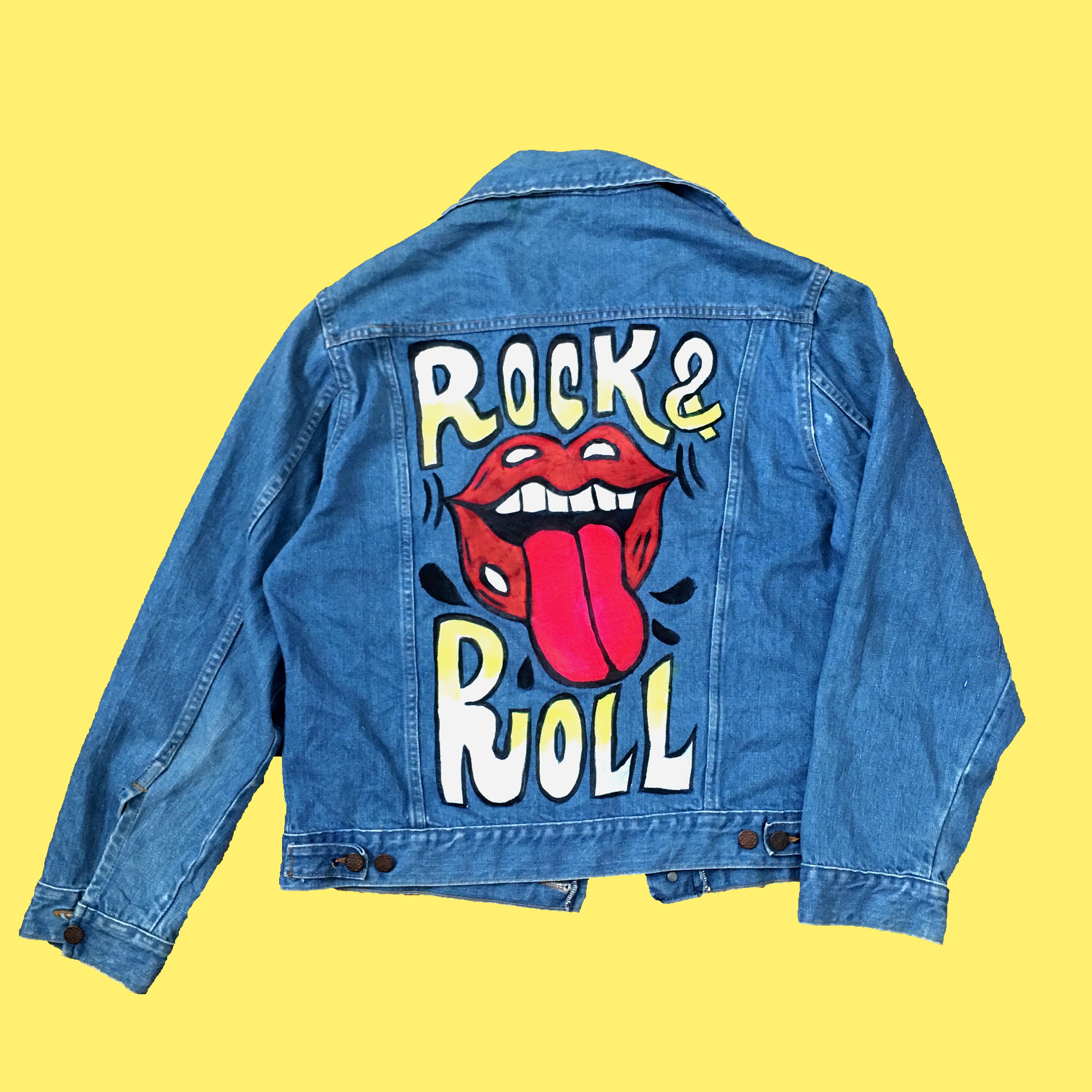 Hand Painted Vintage Denim Jacket